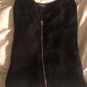 Chiffon zip up poncho